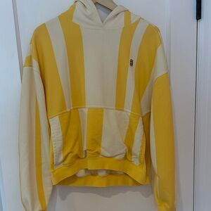 Nike Yellow and Cream Women's Hoodie